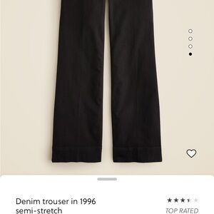 Black Denim Jeans high rise wide leg trouser jeans